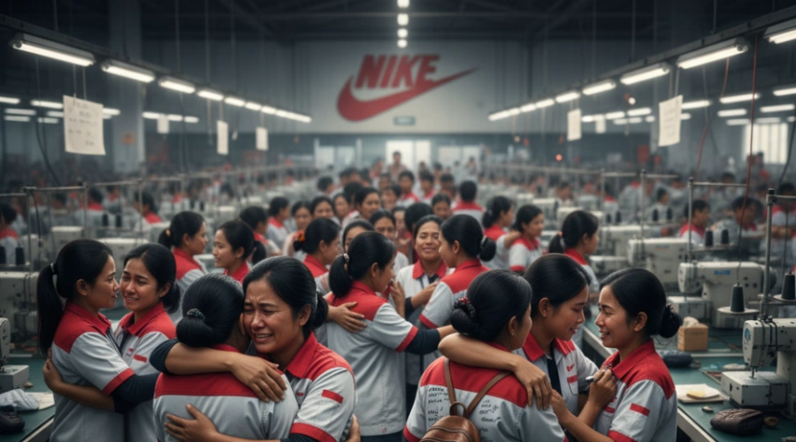 Ribuan Buruh Nike di Indonesia Kena PHK Massal, Video Perpisahan Viral